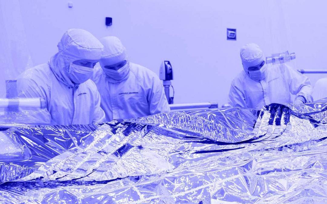 NASA’s Telescope Sunshield Layers Inspected in Aerospace Cleanroom